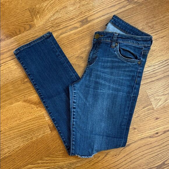 Kut from the Kloth Distressed Skinny Jeans Medium Wash Size 8 - Picture 9 of 9